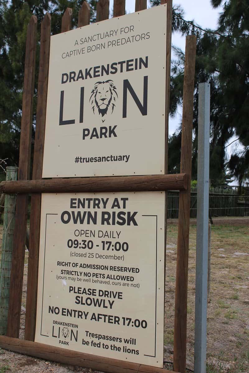Visitor Information and Facilities at Drakenstein Lion Park